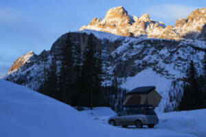 Les Dolomites sous la neige